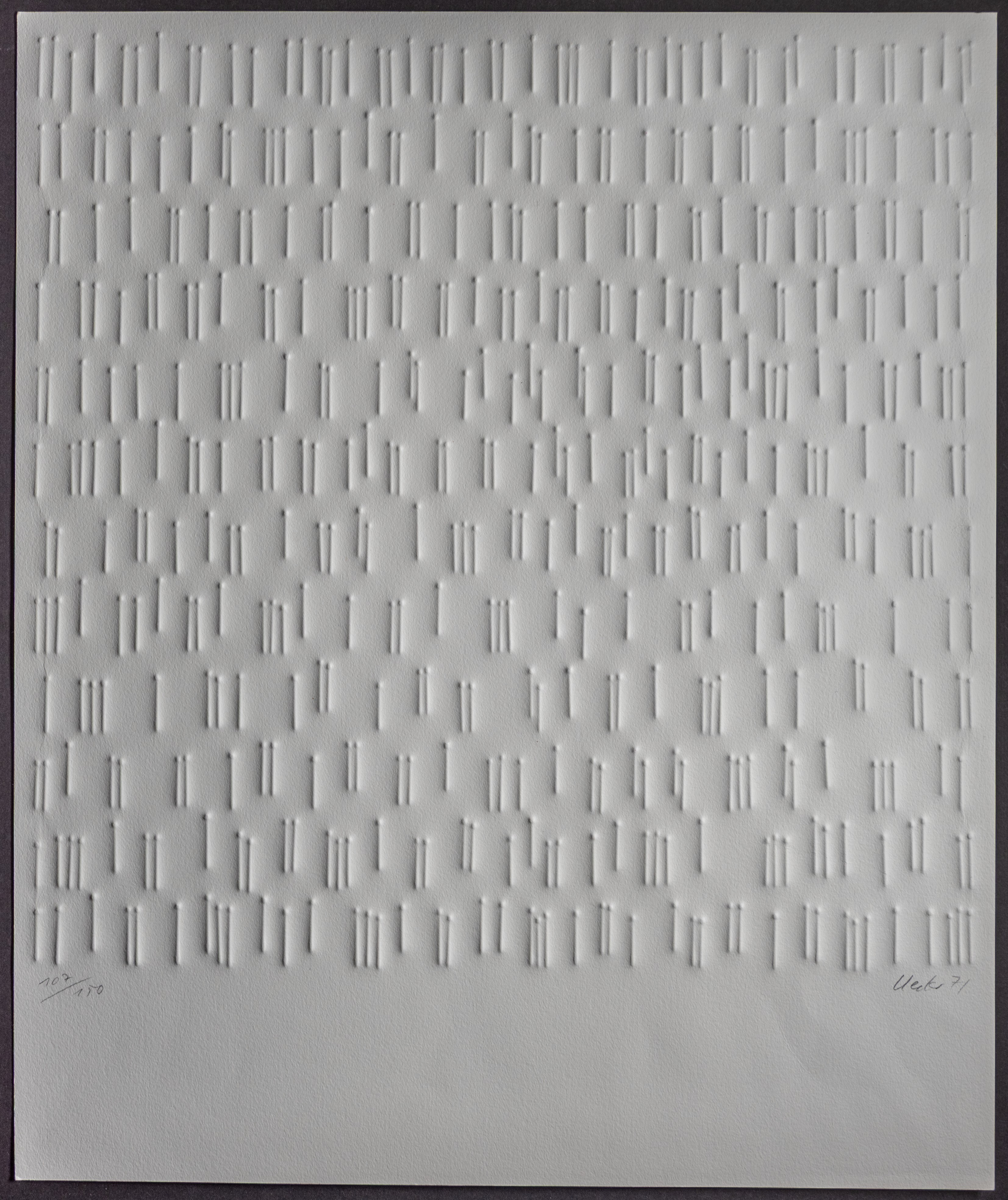 Günter Uecker, Ohne Titel, 1971 Prägedruck