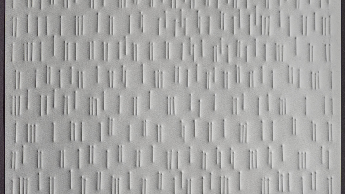 Günther Uecker, Ohne Titel, 1971 Workshop für Erwachsene: Geprägt – Geritzt – Geknüllt.-