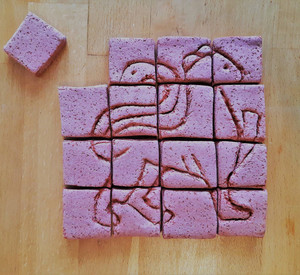 Selbstgemachtes Puzzle aus Salzteig